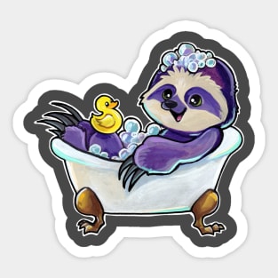 Bath time sloth Sticker